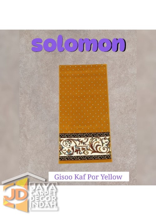 Sajadah Imam  Solomon  motif Gisoo Kaf Por Yellow  ukuran 60 x 120 cm & 60 x 150 cm